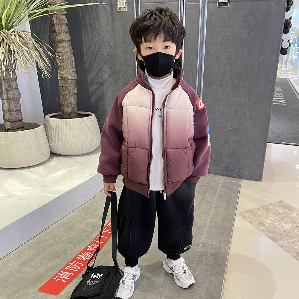 儿童冬装立领棉衣洋气时尚男童秋冬季韩版保暖宝宝时髦棉服