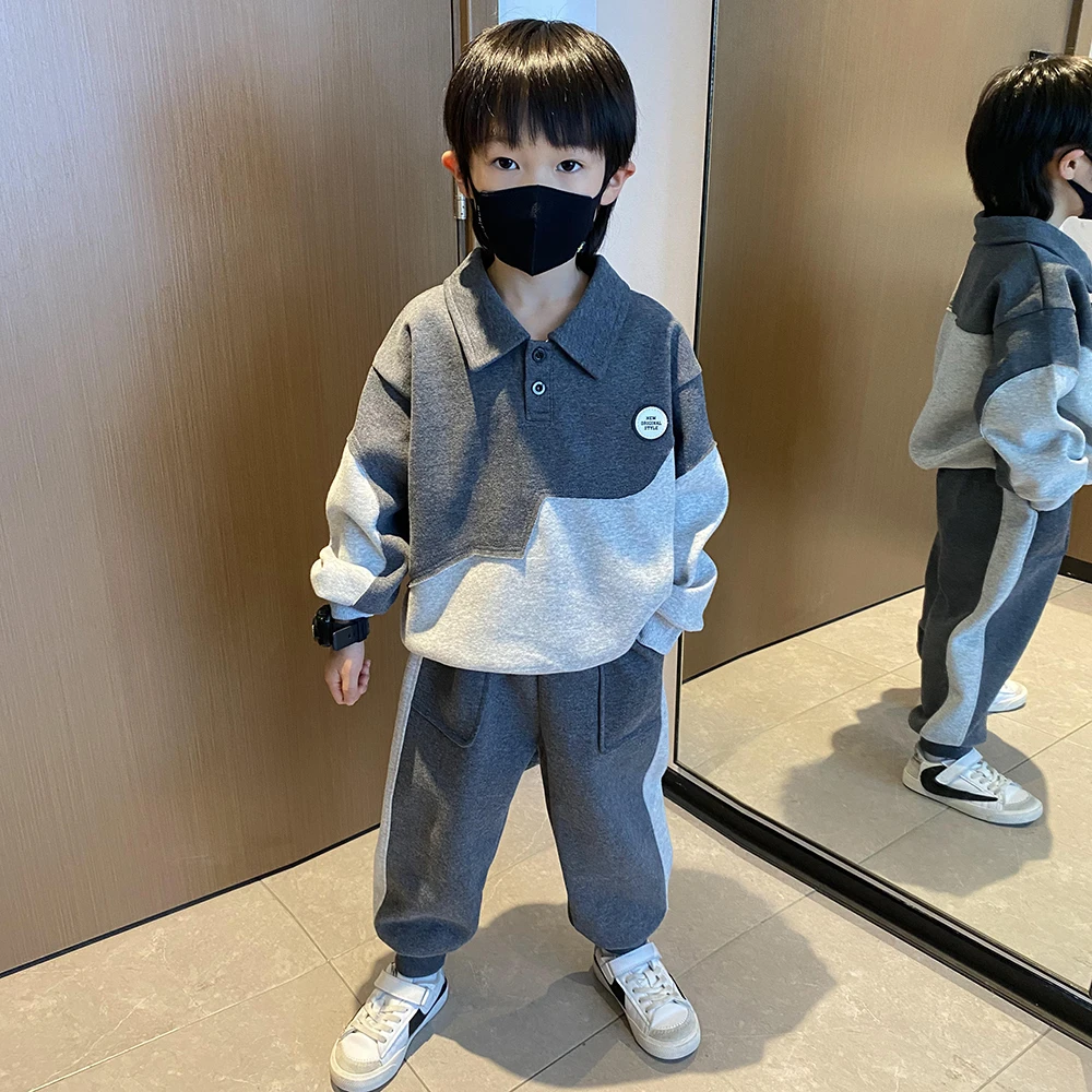男童韩版春秋套装2024新款帅气儿童春季洋气运动冬季宝宝衣服