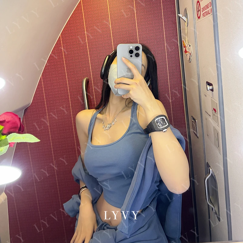 【雾霾蓝背心】袁伶嫣同款蓝色背心超软糯运动保暖休闲春夏