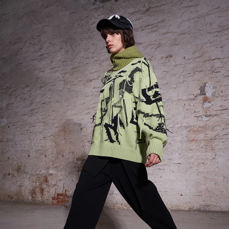 WGMX 长袖 提花 圆领 宽松 街头 流苏 中性  原创设计师品牌