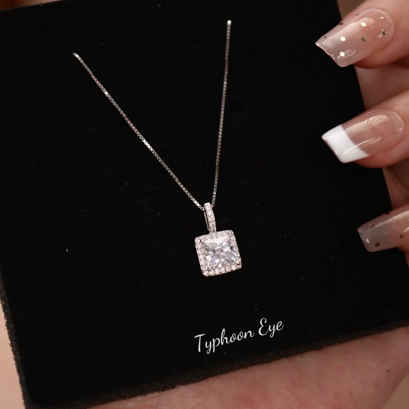 坠链均925银仿珍珠 一克拉方糖·经典轻奢项链·通体s925纯银