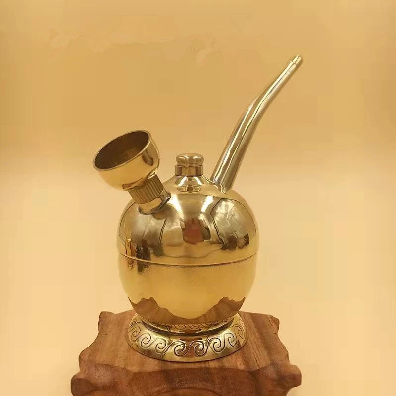黄铜烟斗烟嘴烟袋双用型烟锅子清洗型烟杆旱烟烟具配件