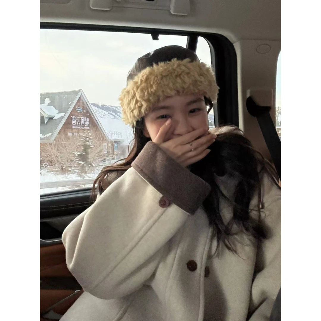 bala&mangosteen【特】 韩代 山羊绒羊毛连帽加棉大衣 No退No换！