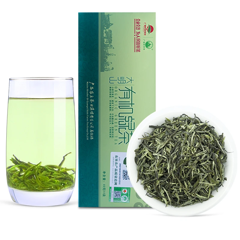 广西农垦大明山茶叶2024年特级春茶有机绿茶甘甜耐泡茶叶40g*4/盒