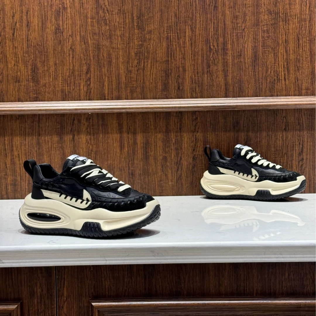 2025春季新款时尚百搭潮流增高舒适耐磨系带休闲男鞋（标准码数）