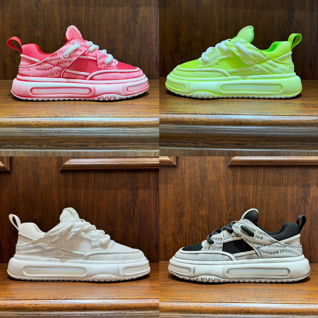 夏季新款时尚百搭潮流低帮厚底增高网面气质款男士潮鞋（标准尺码）