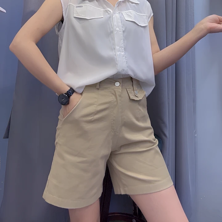 休闲裤女夏季五分裤2024新款中腰中裤显瘦宽松a字直筒裤时尚百搭