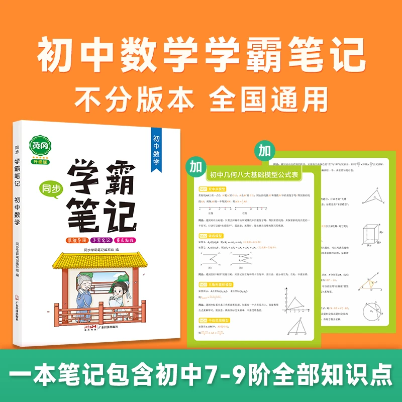 【王垚数学规划包】7-9年级必备初中数学学霸笔记+基础模型公式表