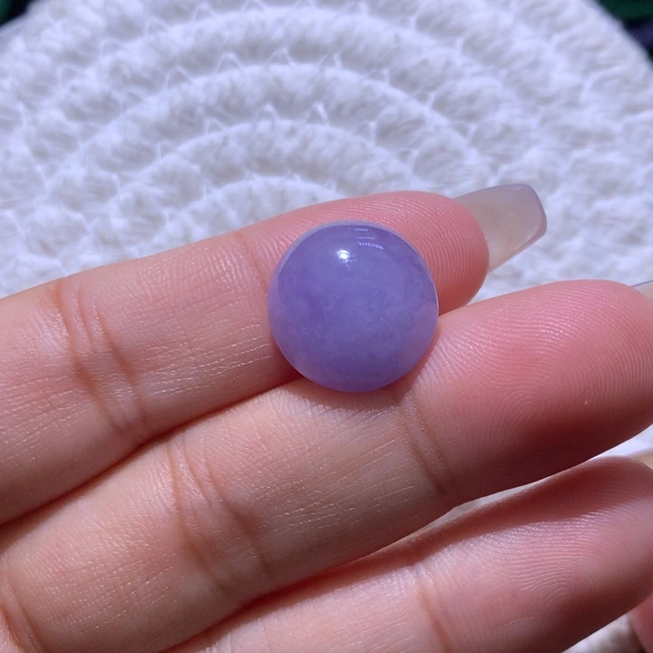 翡翠散珠红紫蛋面裸石