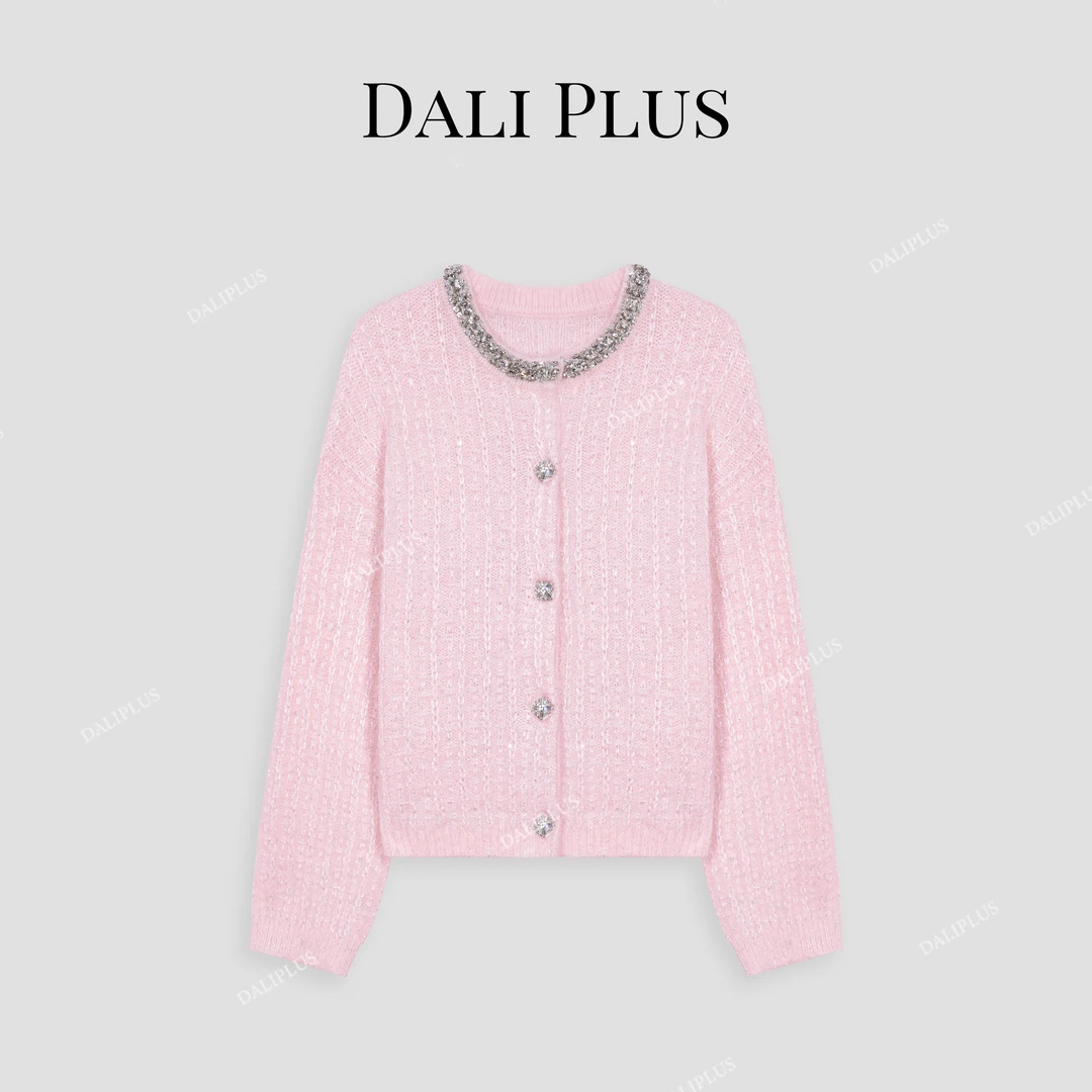 DALI PLUS羊驼毛 重工精致 轻奢显瘦 圆领秋冬针织衫-D4MM0591