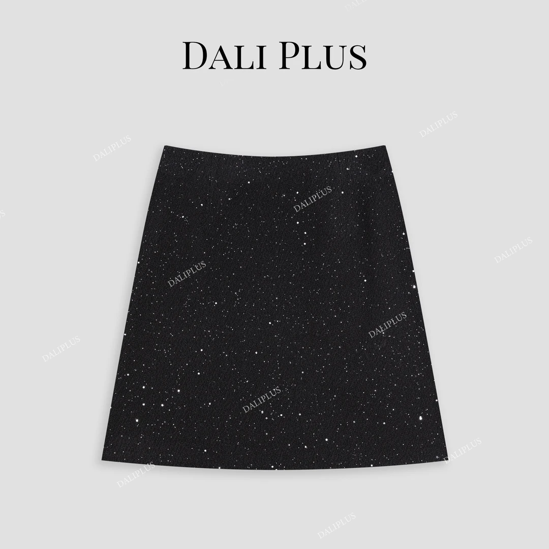 DALI PLUS秋冬矜贵感穿搭 高腰百搭高级香风半裙-D4ST0238