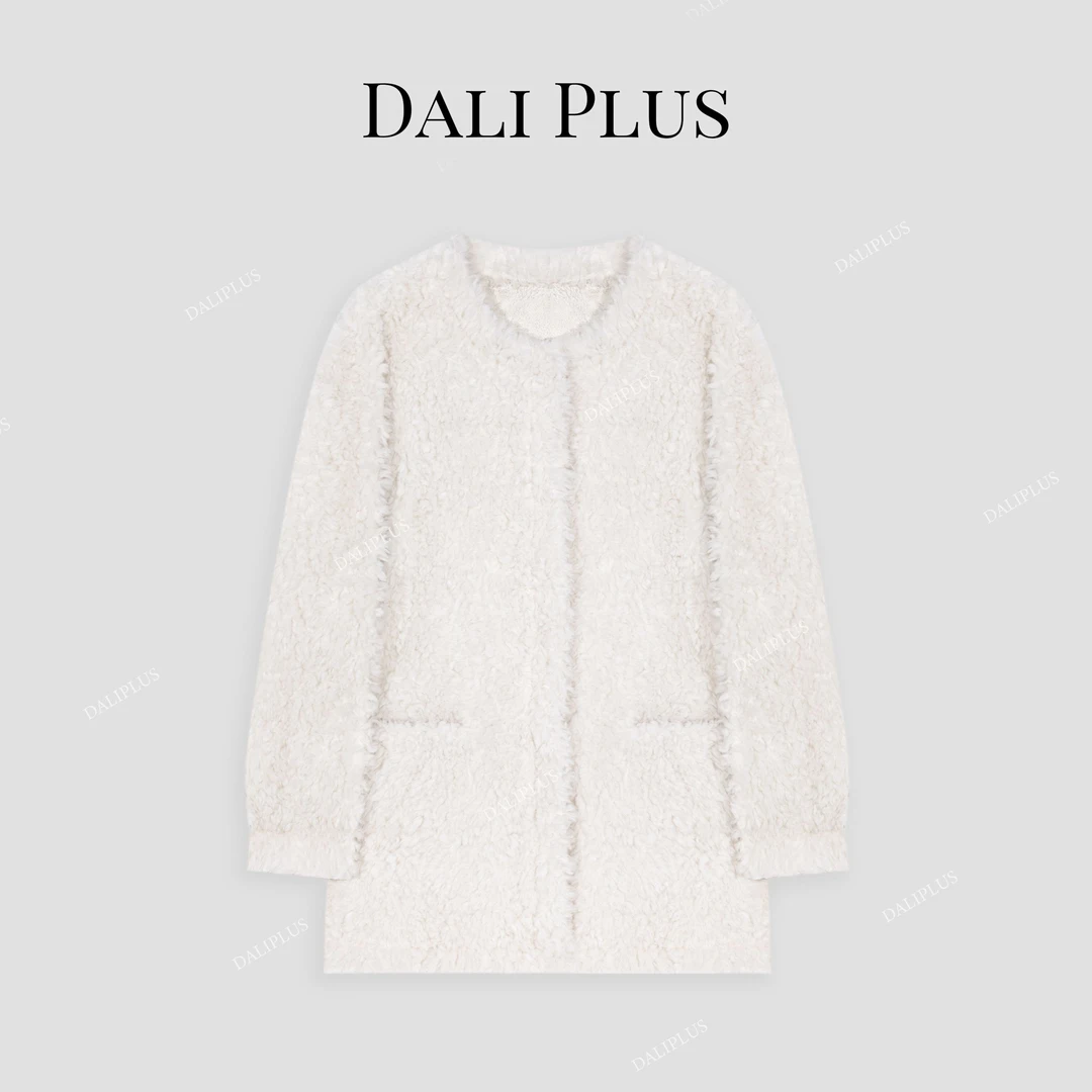 DALI PLUS千金风矜贵感减龄百搭超保暖软糯颗粒毛外套-D4SC0079