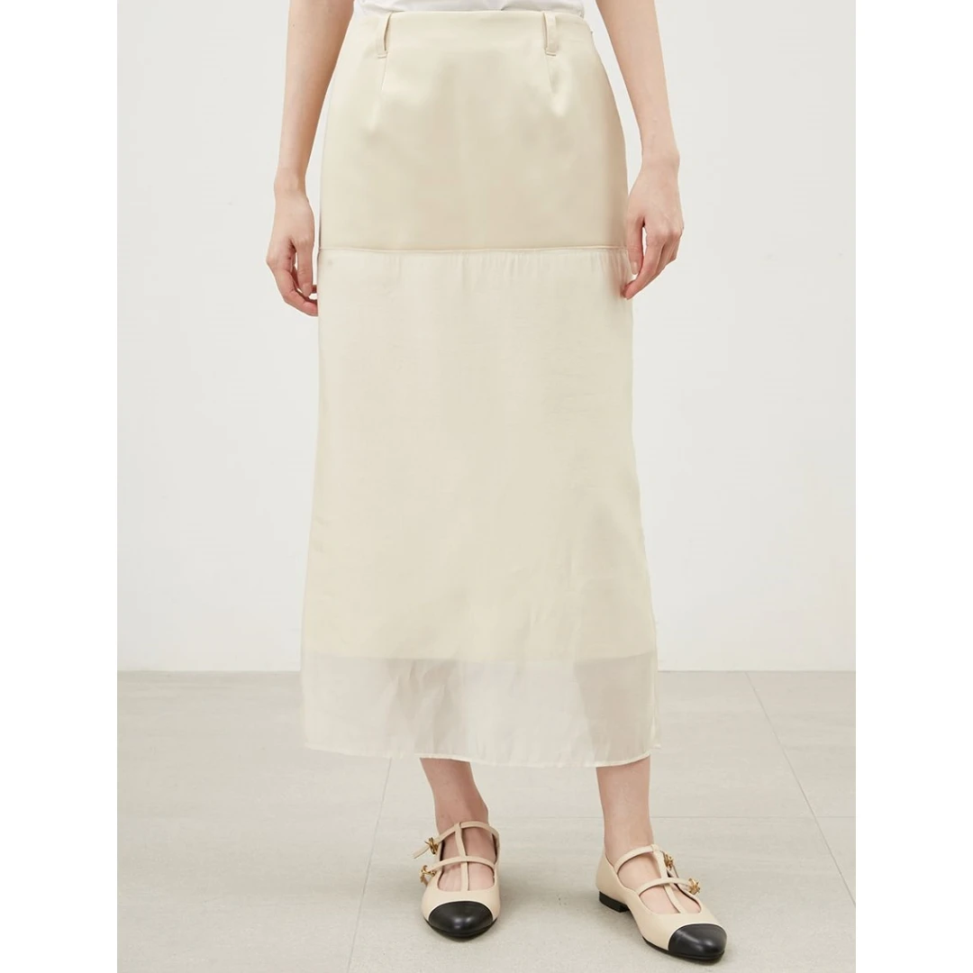 【DD外贸】 秋季新款 M 时尚纯色百搭休闲直筒半身裙