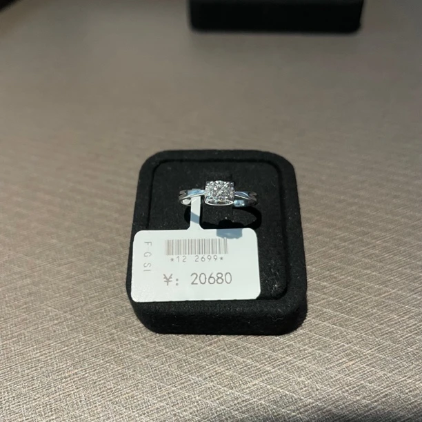 【23分四爪】18K金镶嵌天然钻石戒指经典金镶钻侧边奢华设计感时尚