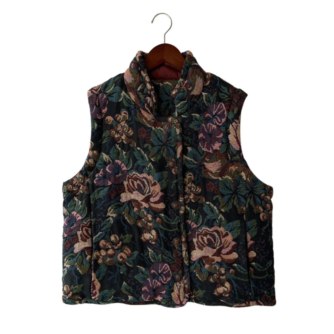 云雾里 A亚麻 棉 B聚酯纤维 马甲 Y23FW 1155