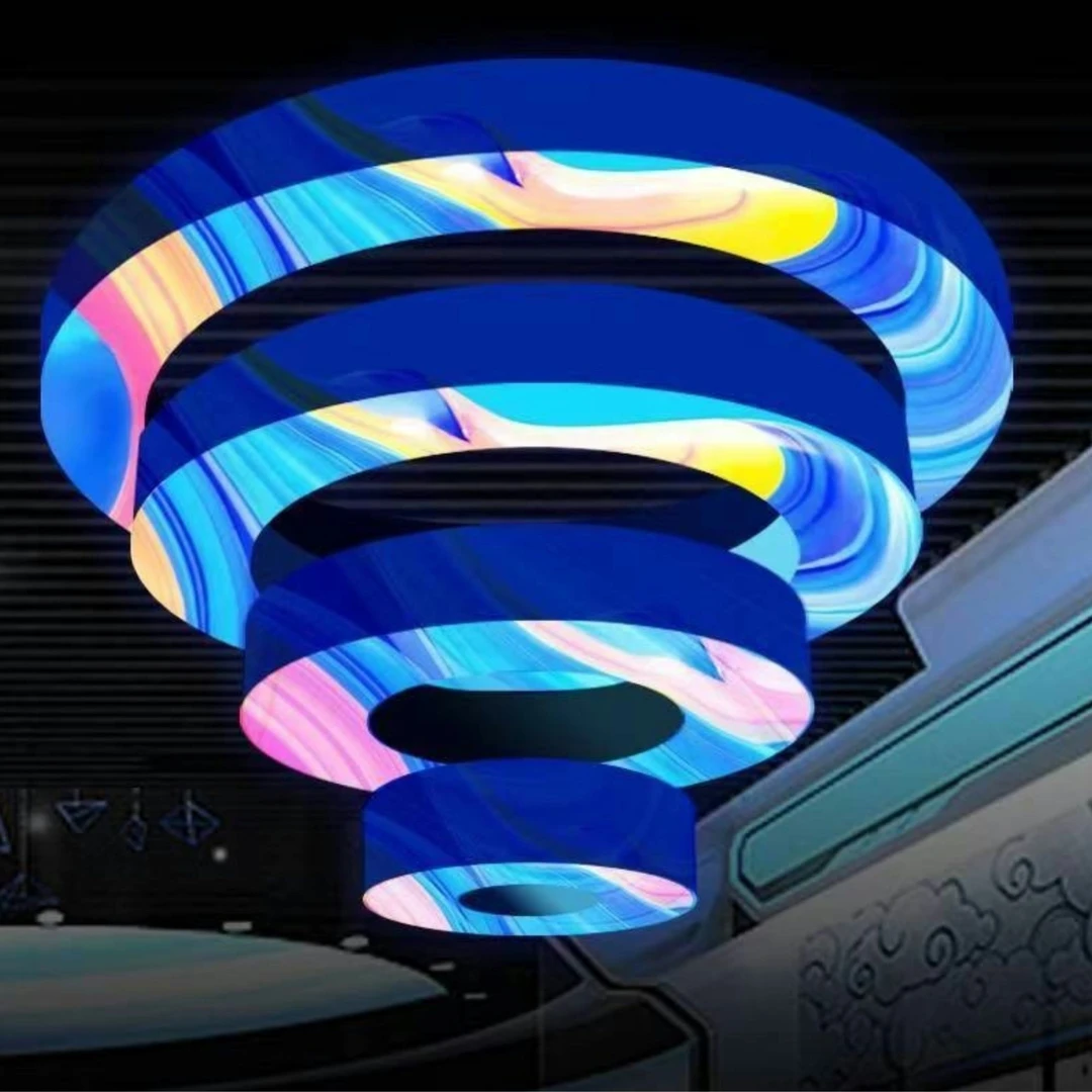 适用商场舞台模组方案全彩可定制柔性屏源头厂家LED柔性显示屏