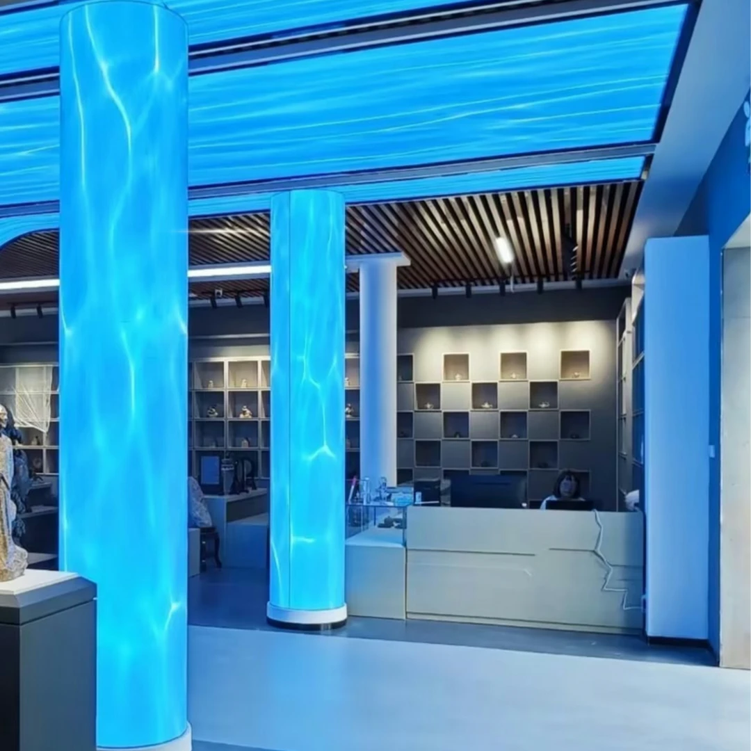 定制圆柱高清柔性屏p2.5室内户外广告宣传无缝拼接全彩LED显示屏