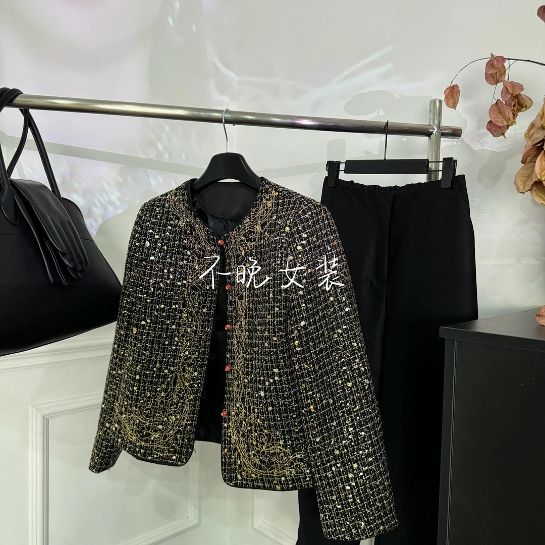 小众【星空】春秋百搭外套百搭上衣时尚气质黑色秋季小香风休闲