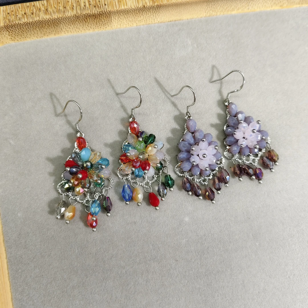 铜合金耳饰 64#精致古典民族风百搭耳环纯手工耳钩复古气质