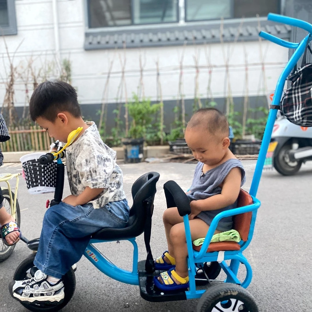 儿童三轮车双人清仓自行车双胞胎宝宝2-4-7岁婴幼儿单车可折叠