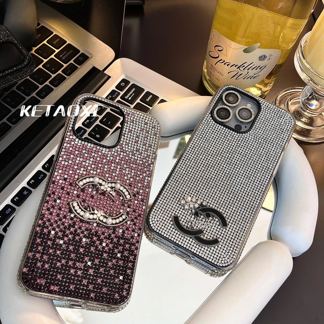 【苹果】高奢重工满钻高定小香手机壳适用于iPhone15promax/14/13
