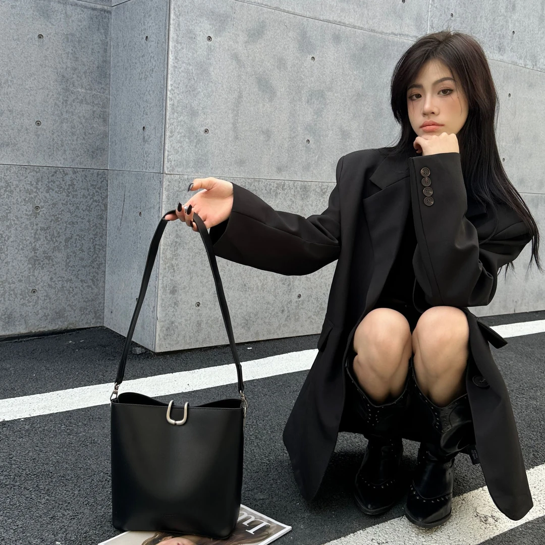 CoCo阿琳大号水桶包新款单肩斜挎气质时尚百搭女包双面轻奢高级感