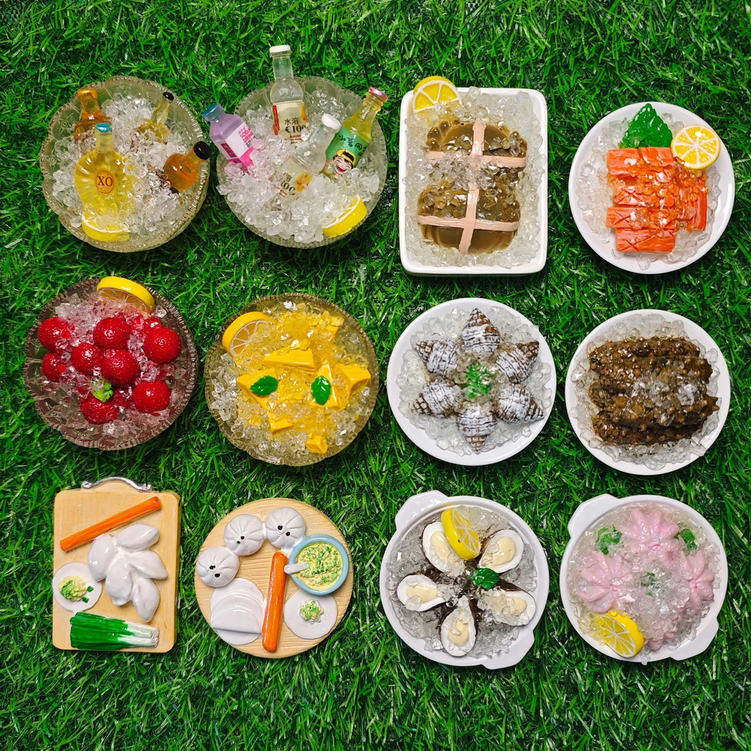 【自选】3D立体特色菜磁性冰箱贴吸铁石吸附仿真食玩九宫格猪猪