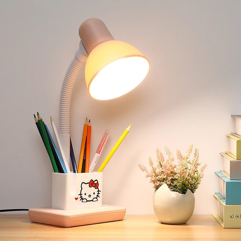 书桌护眼台灯办公床头灯插电宿舍创意简约台式超亮书房节能调光