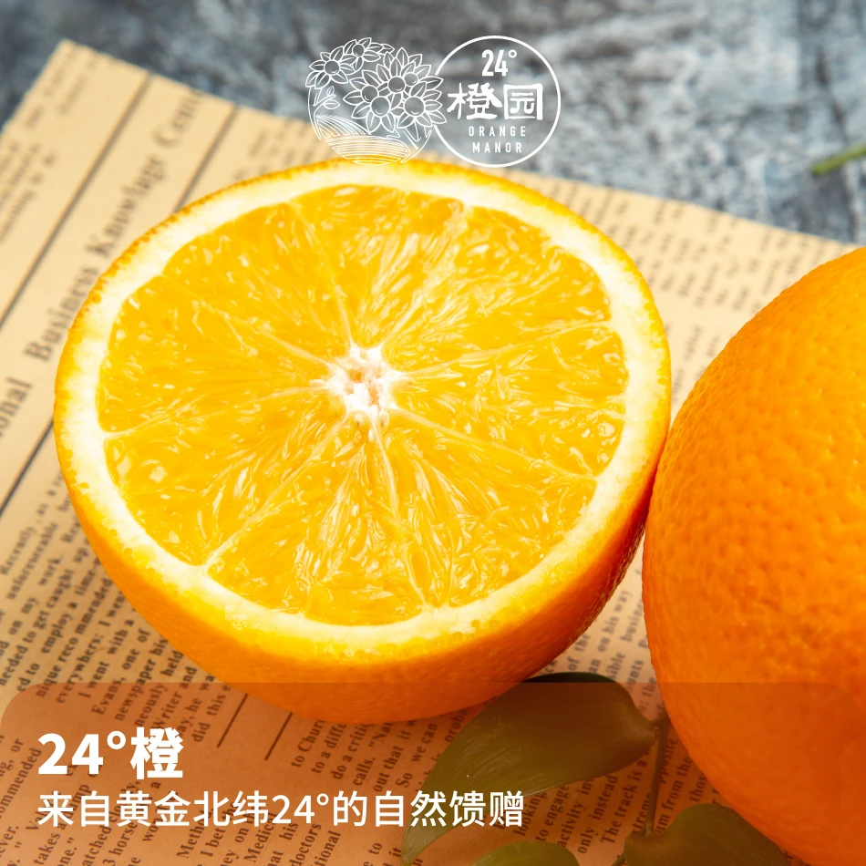 【24度橙园】橙心送礼佳品正宗赣南脐橙铂金果