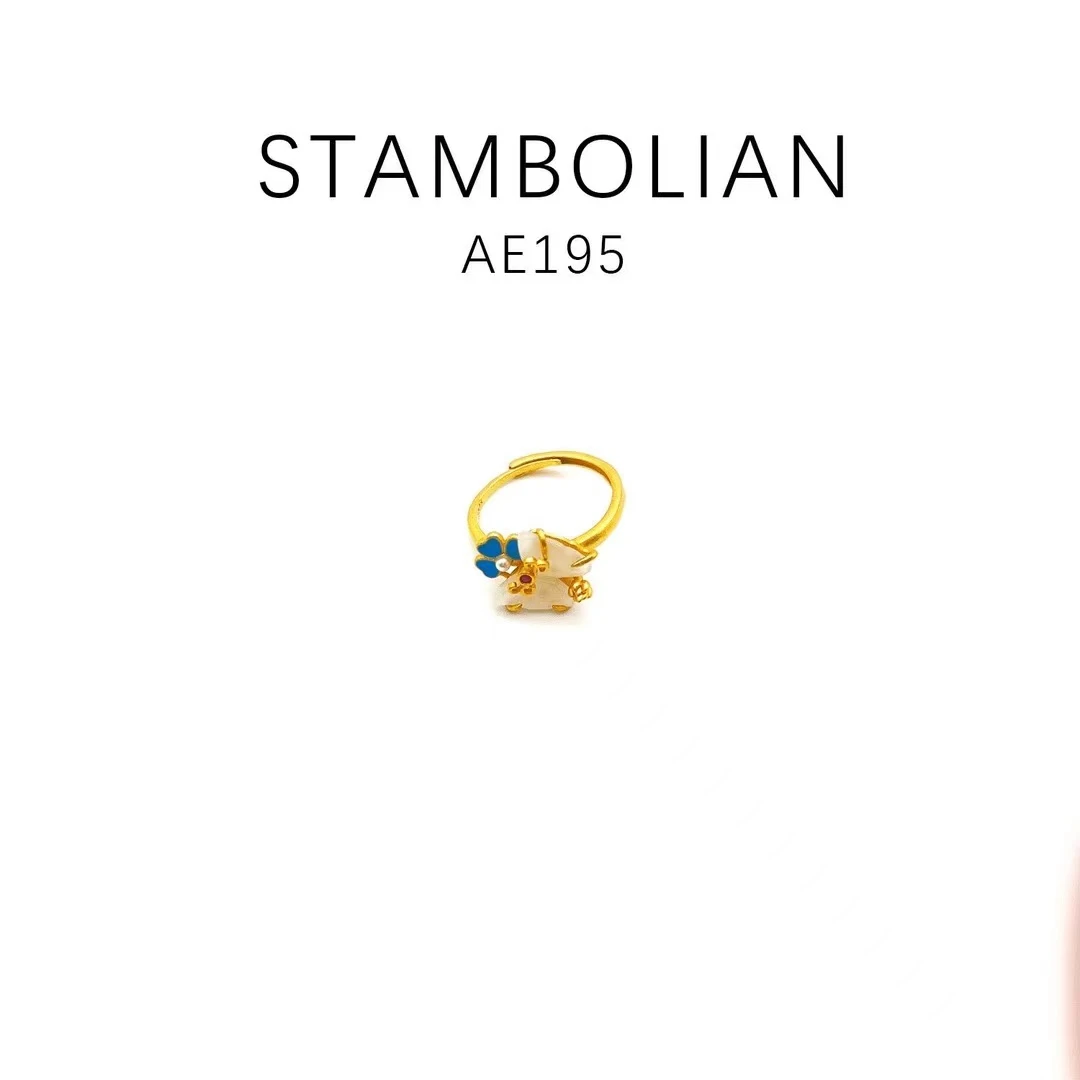 铜合金戒指 中古风设计款轻奢气质戒指~AE195