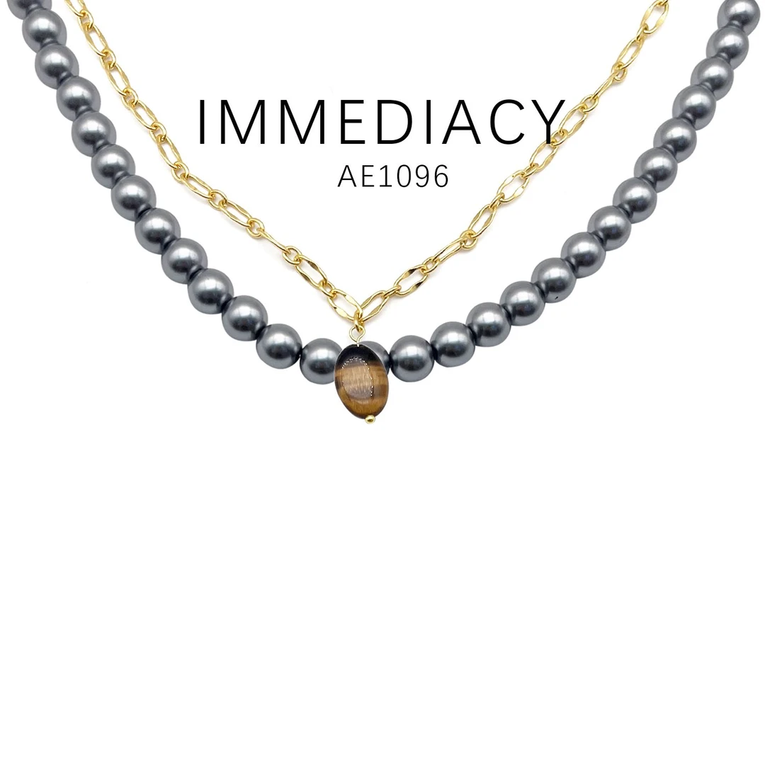 铜合金项链  经典复古百搭轻奢项链~AE1096