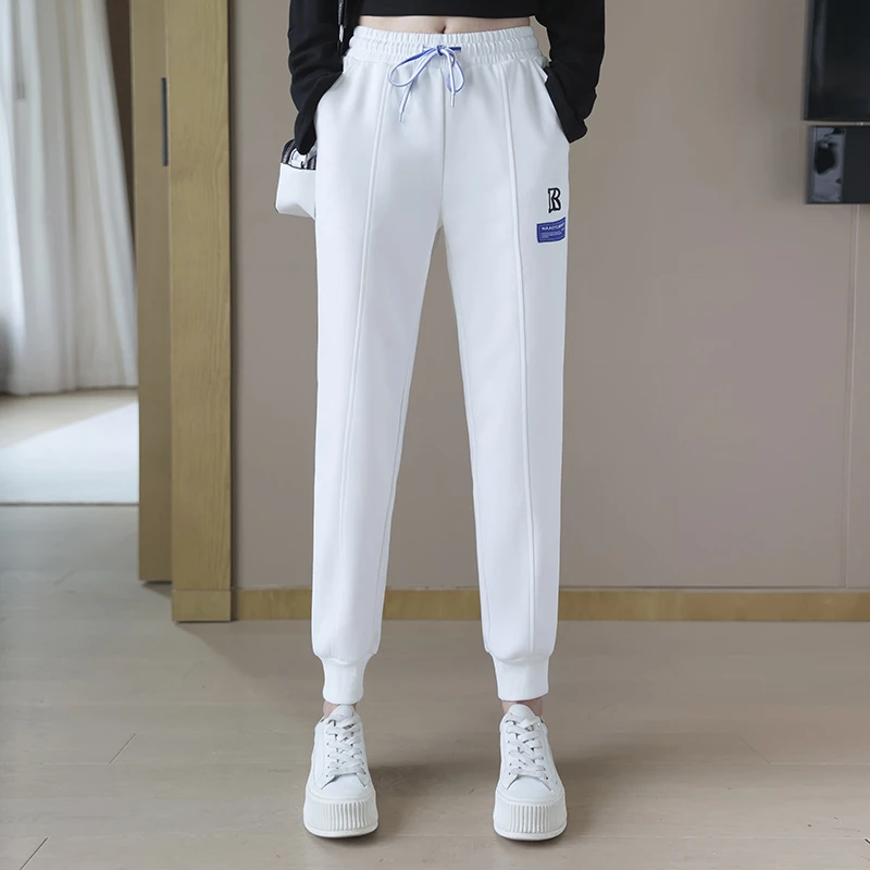 休闲裤运动裤女春秋2023春季新款时尚宽松束脚裤小个子卫裤哈伦裤