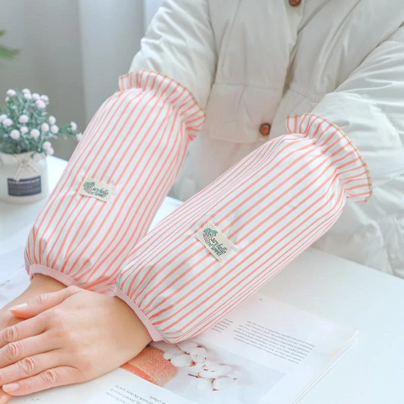 可爱防水长款袖套女款办公室工作防污防脏套袖秋冬季学生手袖袖头