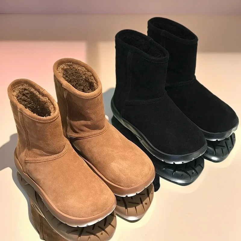 【大老板专属】雪地靴加厚厚底中筒棉鞋中等承托鞋垫时尚雪地靴百搭