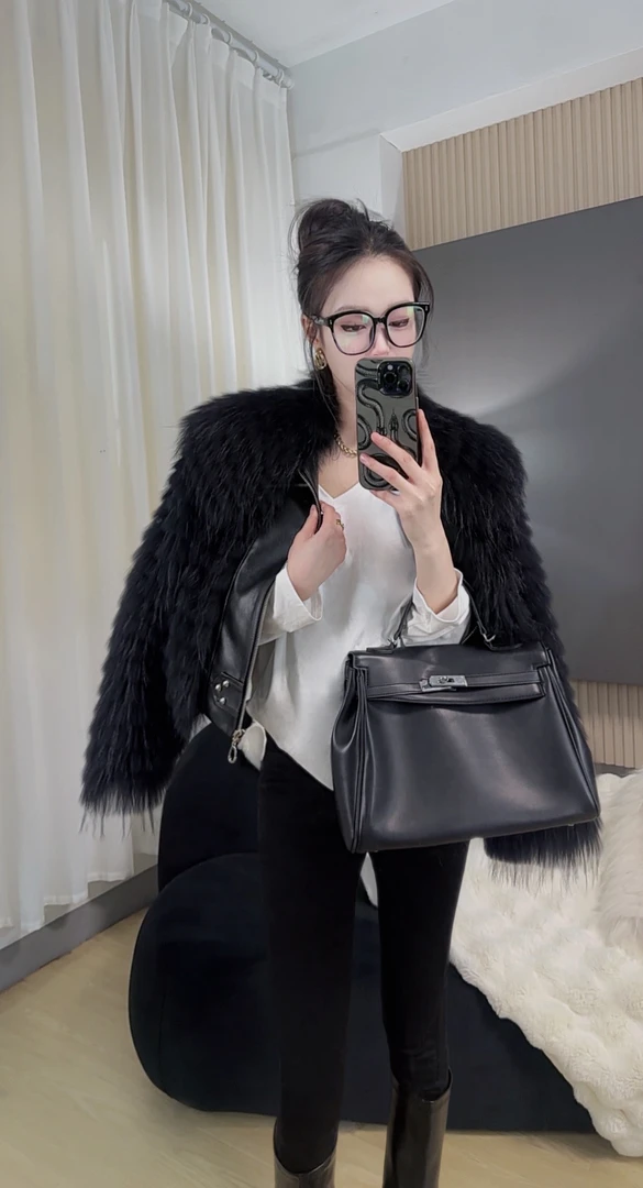 Rose机车-2024原创高腰款车条款外套女设计师网红款