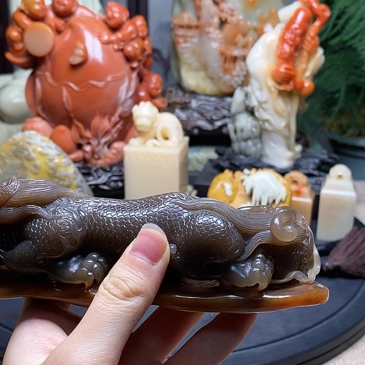 寿山石薯*公《龙腾盛世》摆件