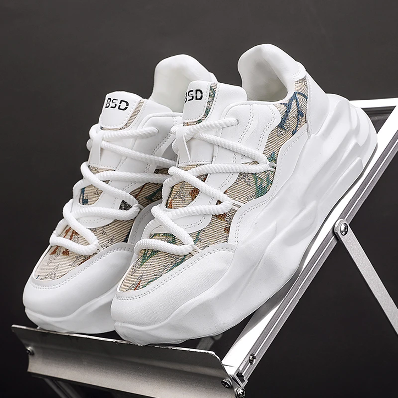 俞兆林轻奢高档夏季新款男鞋百搭运动休闲鞋青年增高小白老爹鞋