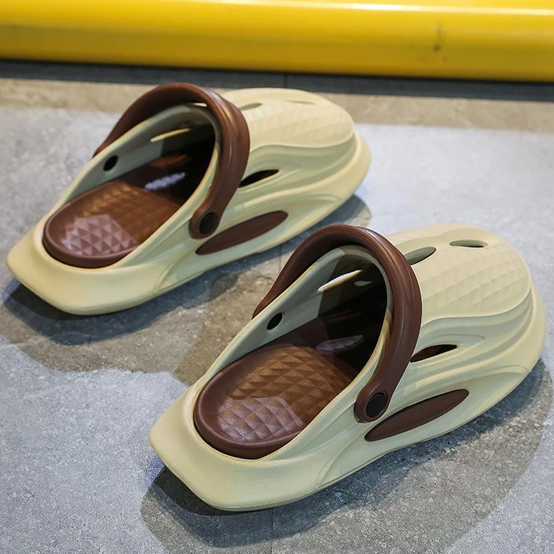 俞兆林洞洞鞋男夏2024新款外穿防滑防臭包头拖鞋男士开车沙滩凉鞋