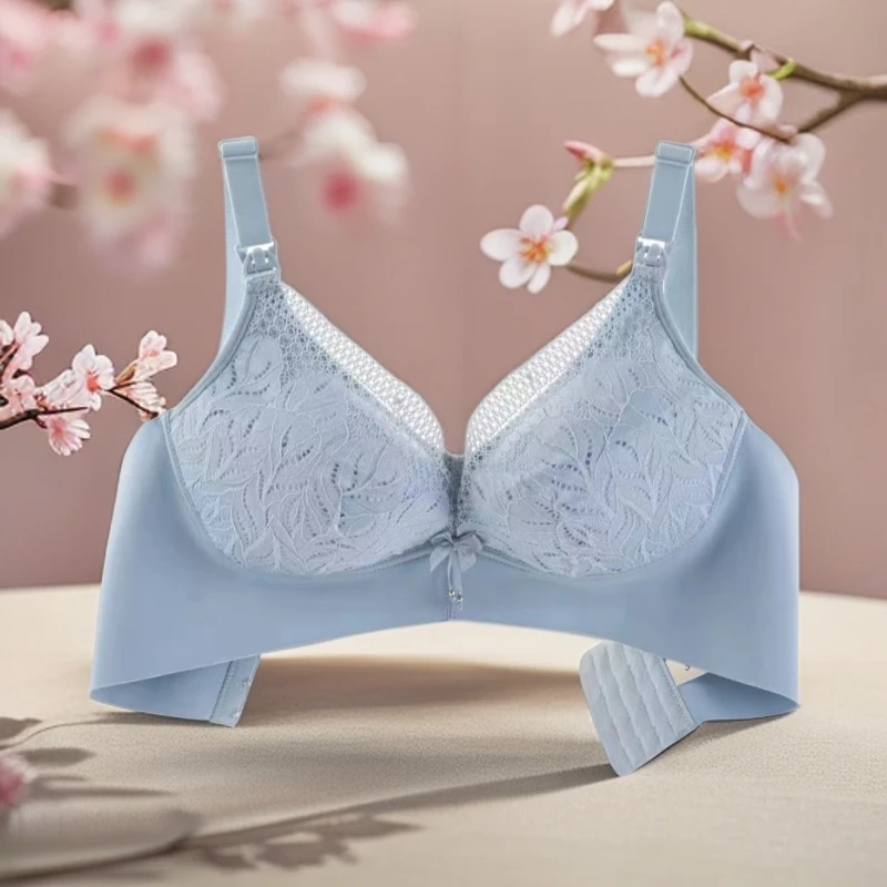 哺乳内衣薄款大显小怀孕期产后喂奶孕妇内衣孕期专用夏季