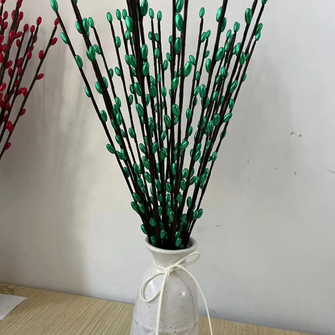 手工编制网红银柳花成品