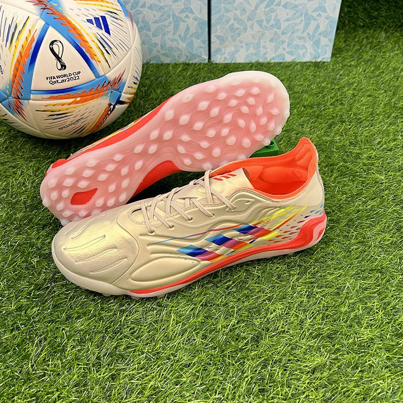 xiangzu/翔足copa袋鼠皮香槟色足球鞋学生男女比赛鞋草地碎钉训练