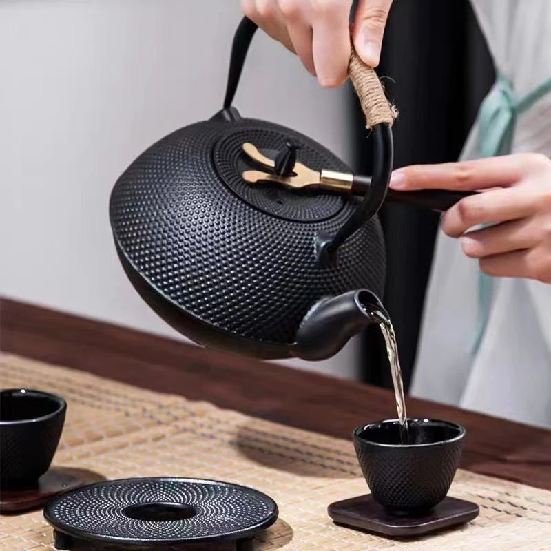 围炉煮茶烤火炉套装铸铁壶茶壶铁壶烧水壶铁茶壶茶具明火全套器具