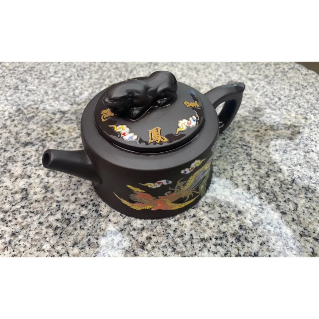 【闪购商品】感温变色卧虎藏龙井栏壶手工凤鸣壶