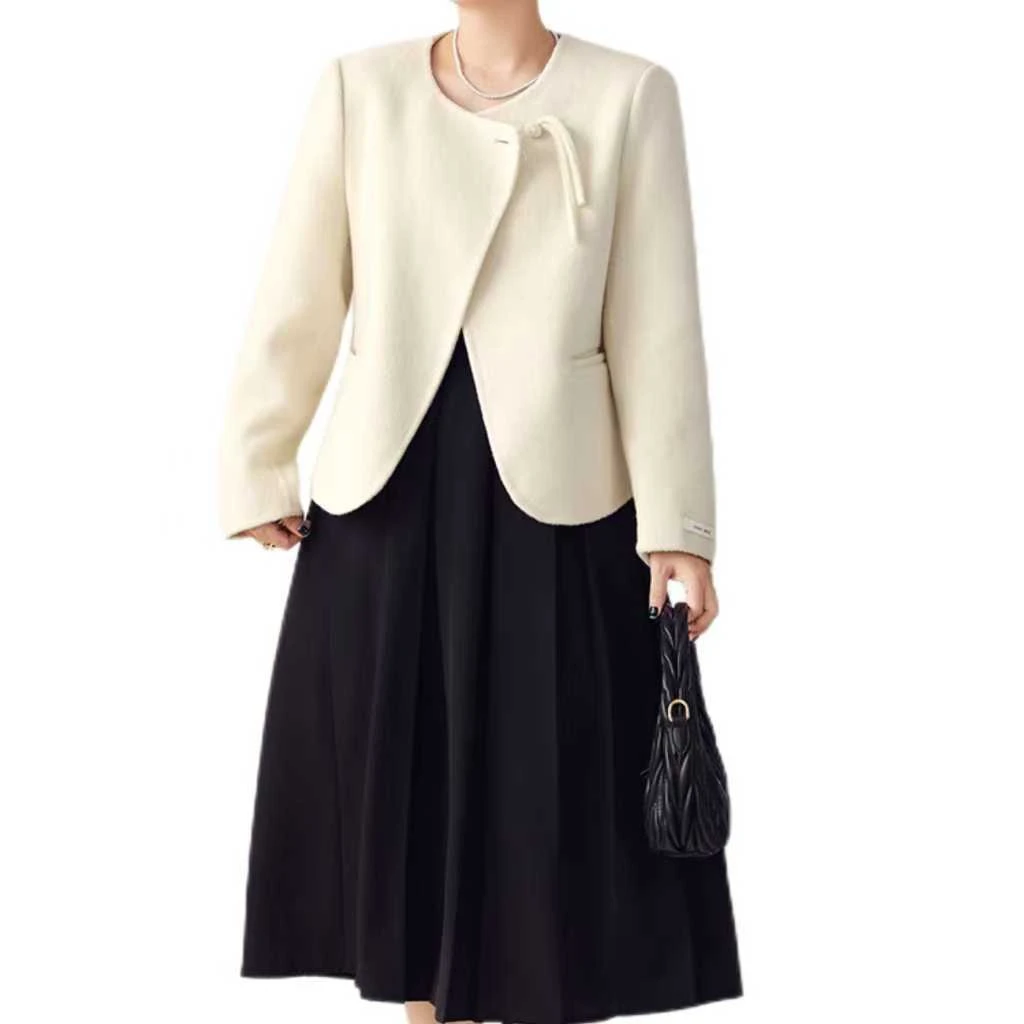 气质百搭小香风羊.毛大衣时尚轻奢显瘦新2001