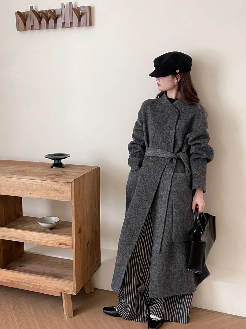 MARCOJOSH/马可乔希时尚轻奢冬季秋款韩版学院风羊.毛大衣3350