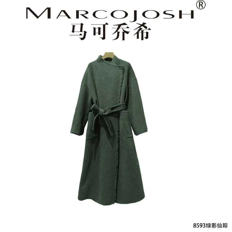 MARCOJOSH/马可乔希气质大衣百搭羊.毛大衣针织休闲韩系轻奢8593