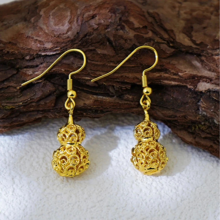 【现货现发】国风镂空葫芦耳环ZD0361