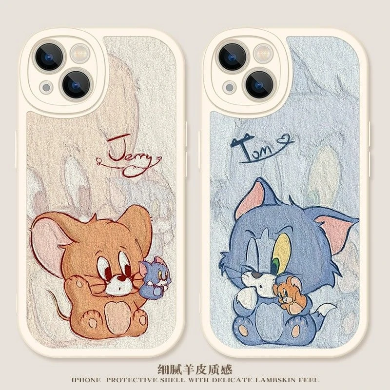 猫和老鼠情侣手机壳苹果14软壳iPhone13pro可爱11新款12max卡通xr