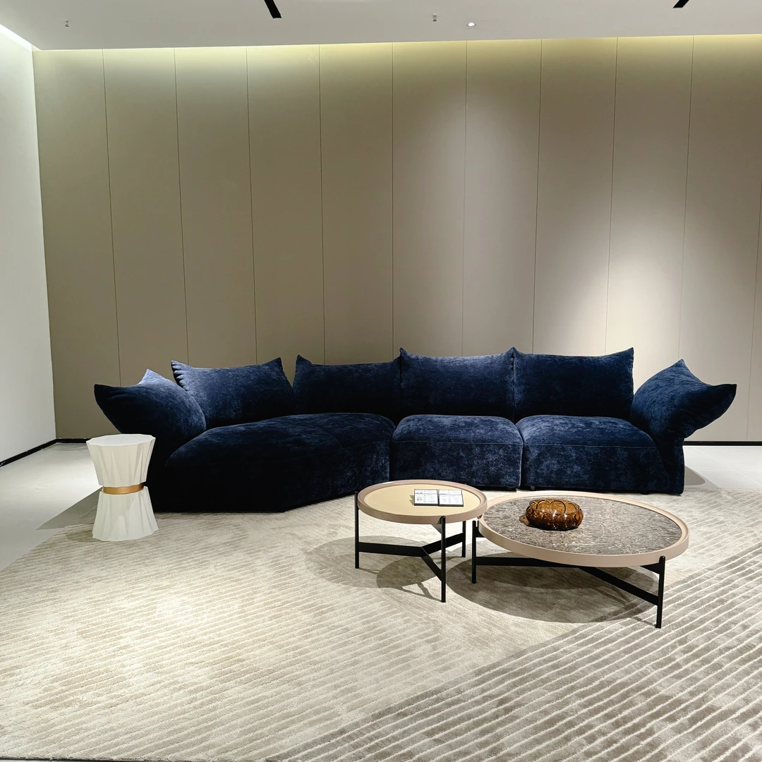 花瓣沙发 意式客厅不规则异型极简大小户型设计师网红布艺沙发