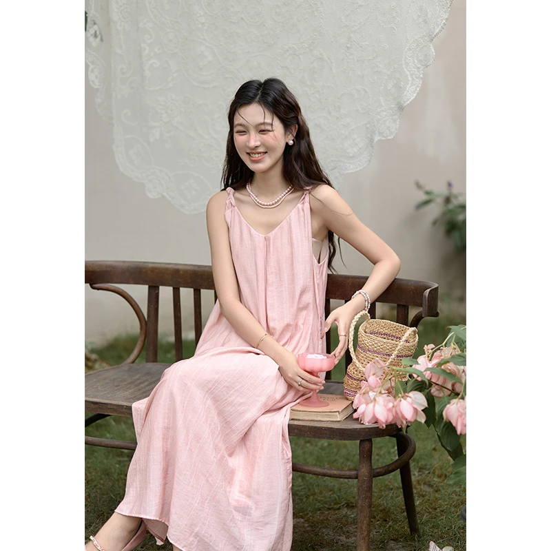 【年中大促】谜秀度假氛围感 背心裙无袖吊带连衣裙MXD31L1963